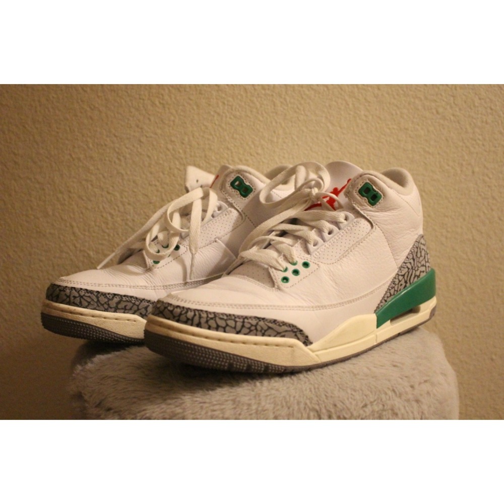 womens Jordan 3 lucky greens "used"